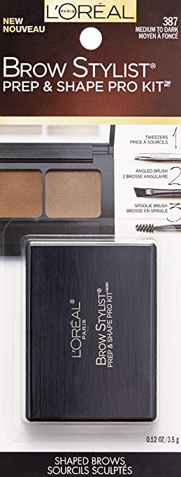 L'OREAL Brow Stylist Prep and Shape Pro Brow Kit - 387 Medium To Dark - ADDROS.COM